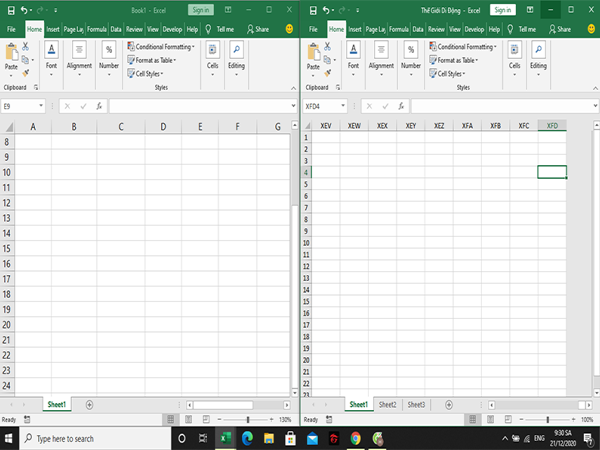 Cách chia màn hình để làm việc cùng lúc với 2 file Excel