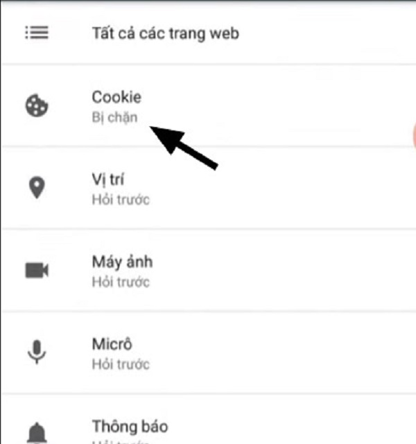 Cách bật Cookie Liên Quân Google Chrome trên điện thoại Android
