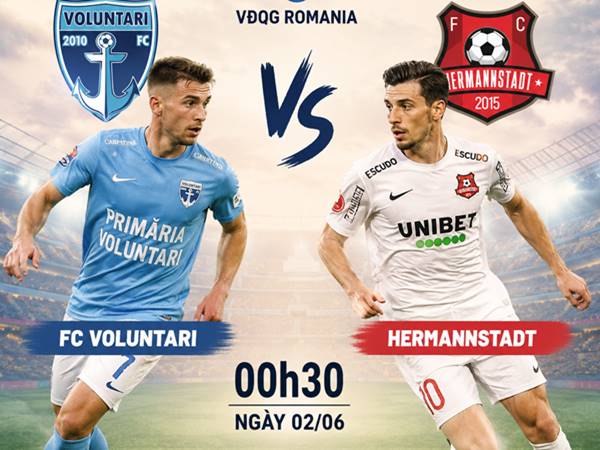 Soi kèo FC Voluntari vs Hermannstadt lúc 00h30 ngày 02/06 Soi kèo FC Voluntari vs Hermannstadt lúc 00h30 ngày 02/06